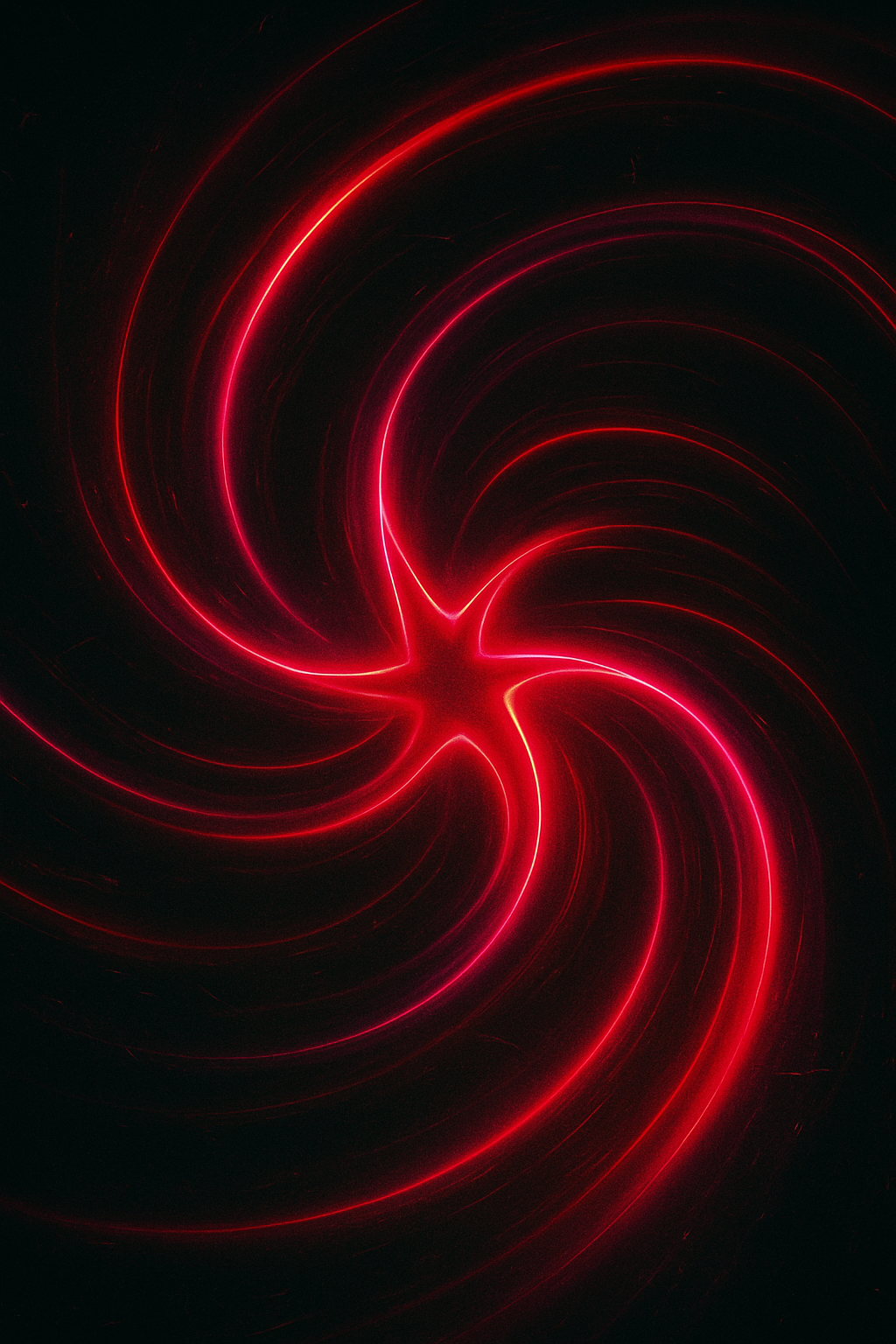 Crimson Spiral – abstract neon spiral